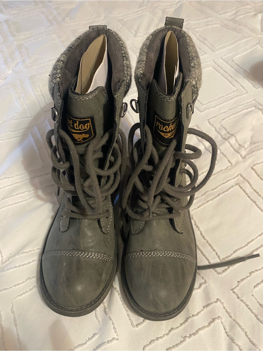 Rocket Dog Women’s Gray Lace-Up Winter Boots